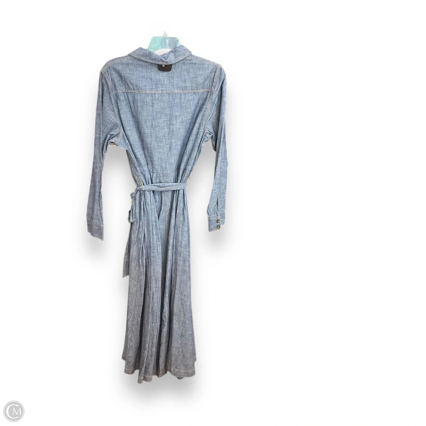 Dress Casual Midi By Boden In Blue Denim, Size: L