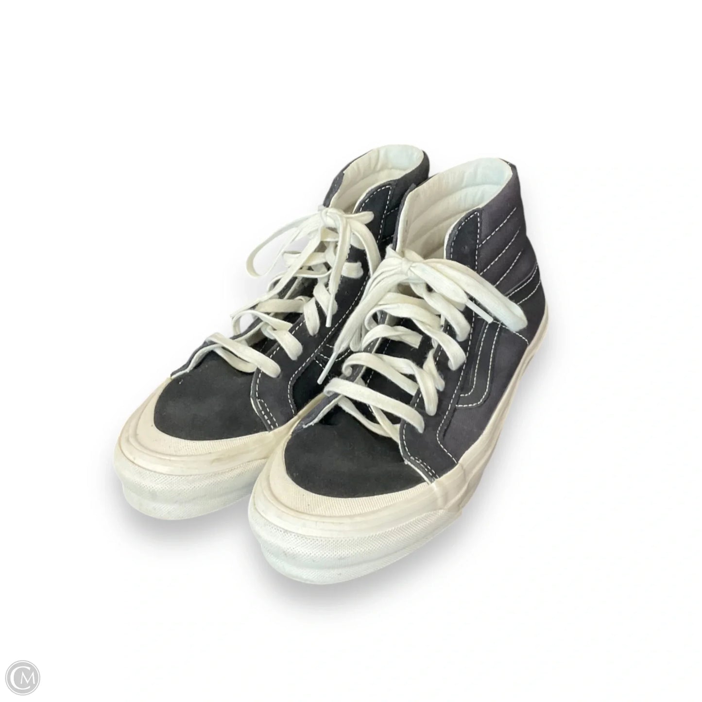 Shoes Flats By Vans In Black & Blue, Size: 8