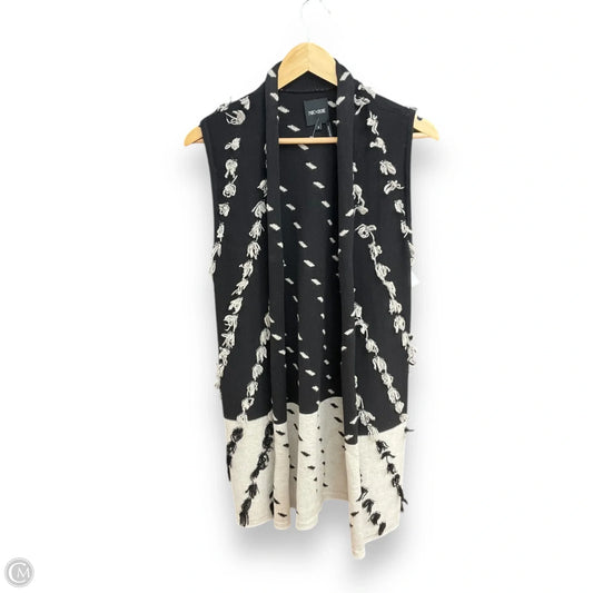 Vest Sweater By Nic + Zoe In Black & Grey, Size: S