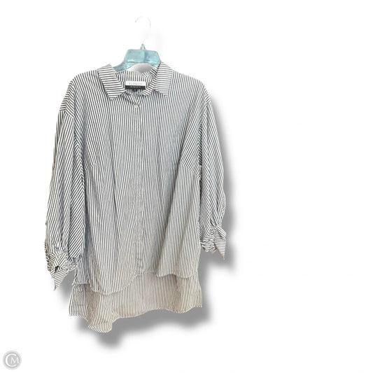 Blouse Long Sleeve By Eloquii In Striped Pattern, Size: 1x