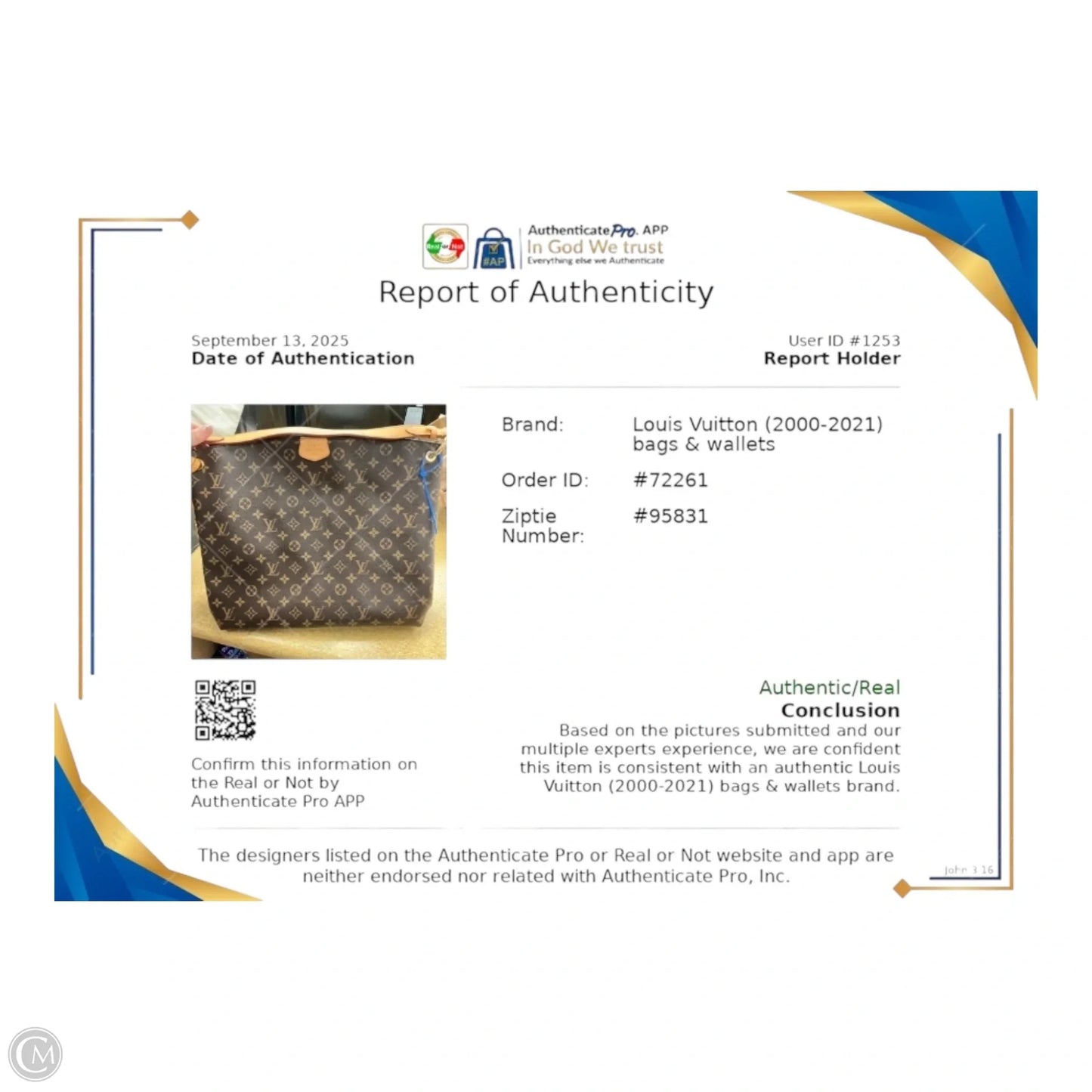 Tote Luxury Designer By Louis Vuitton, Size: Large