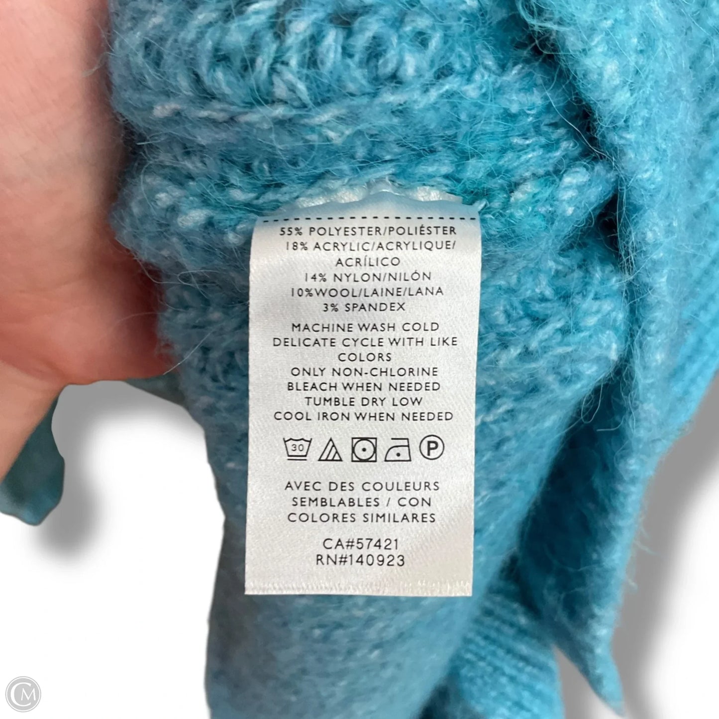 Sweater Cardigan By Loft In Blue, Size: Lp