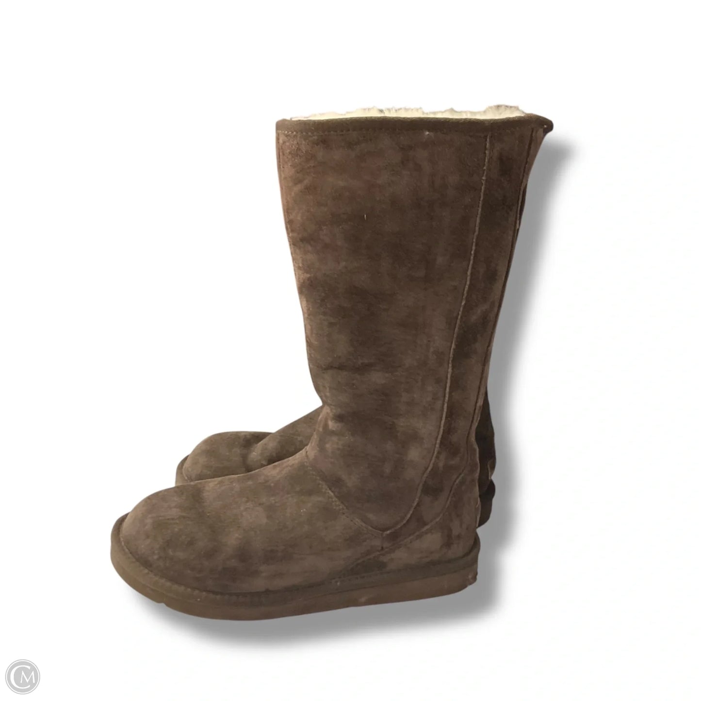 Boots Designer By Ugg In Brown, Size: 9