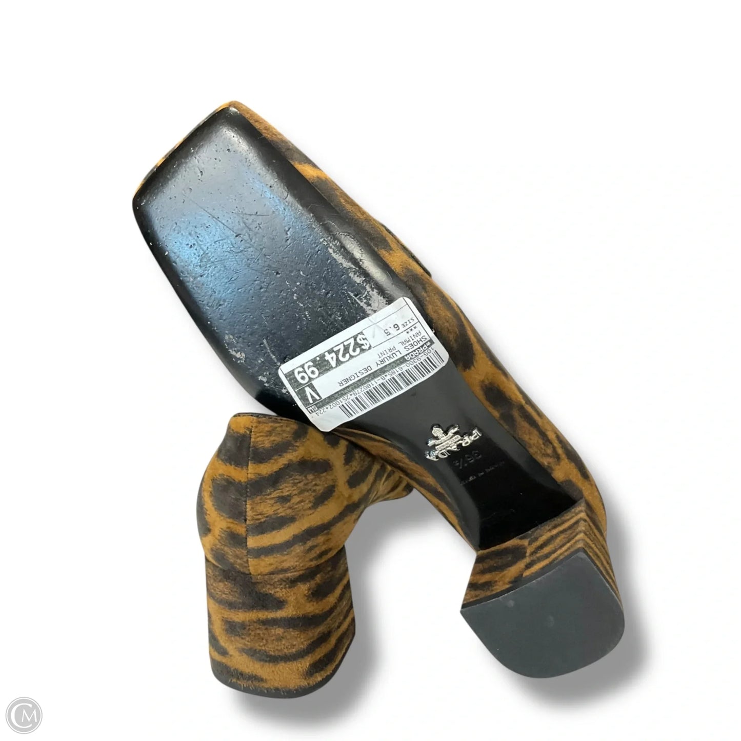 Shoes Luxury Designer By Prada In Animal Print, Size: 6.5