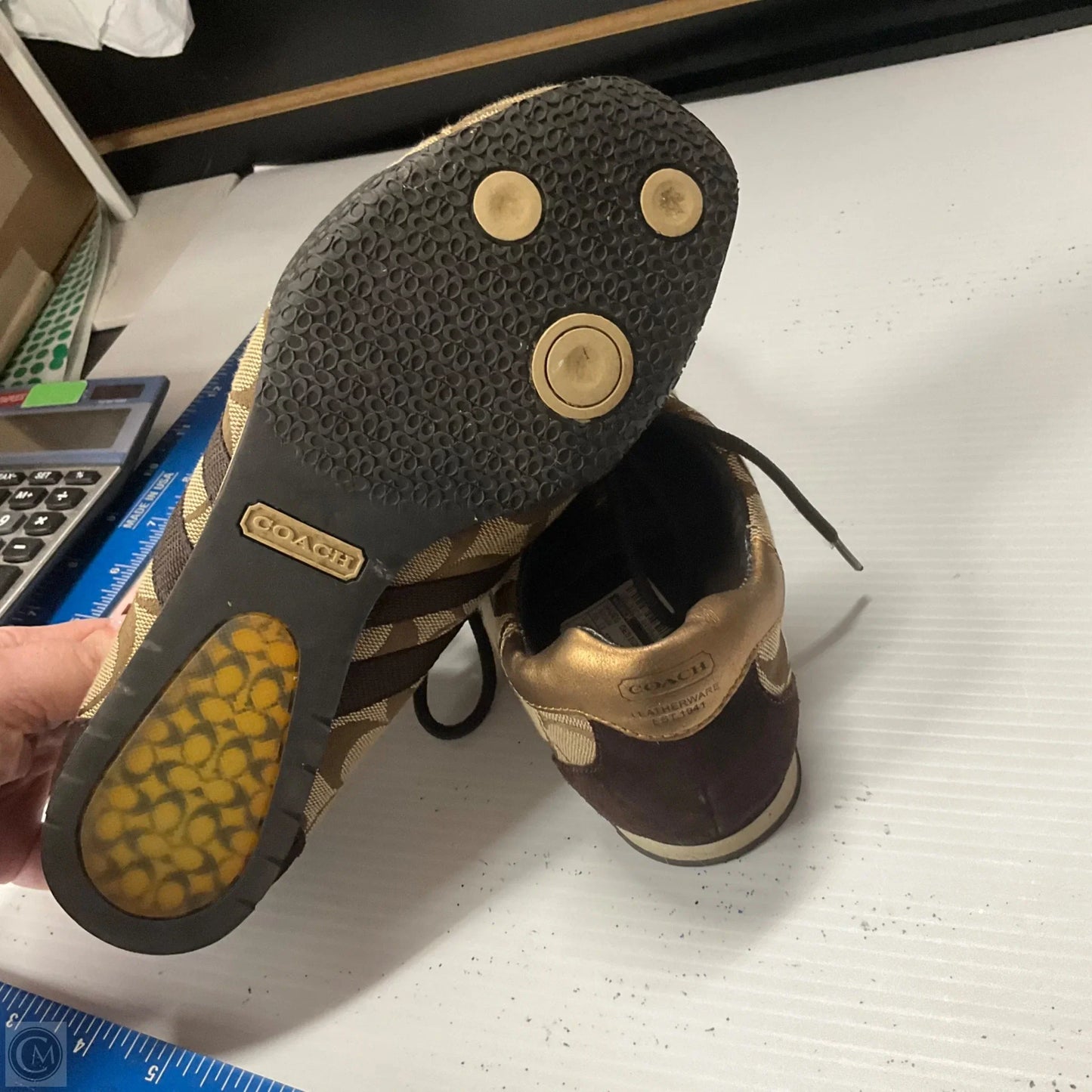 Shoes Designer By Coach In Brown, Size: 7