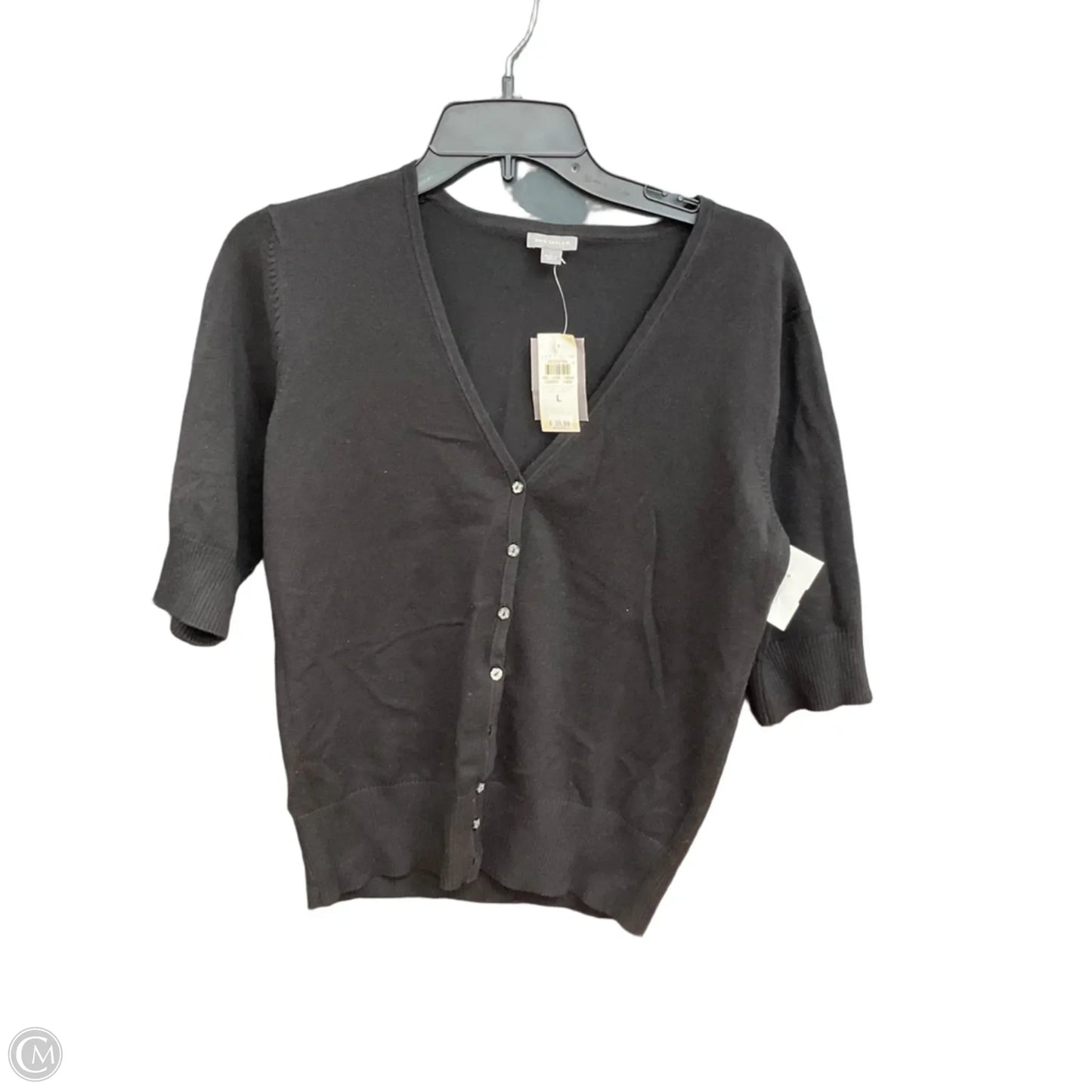 Cardigan By Ann Taylor In Black, Size: L