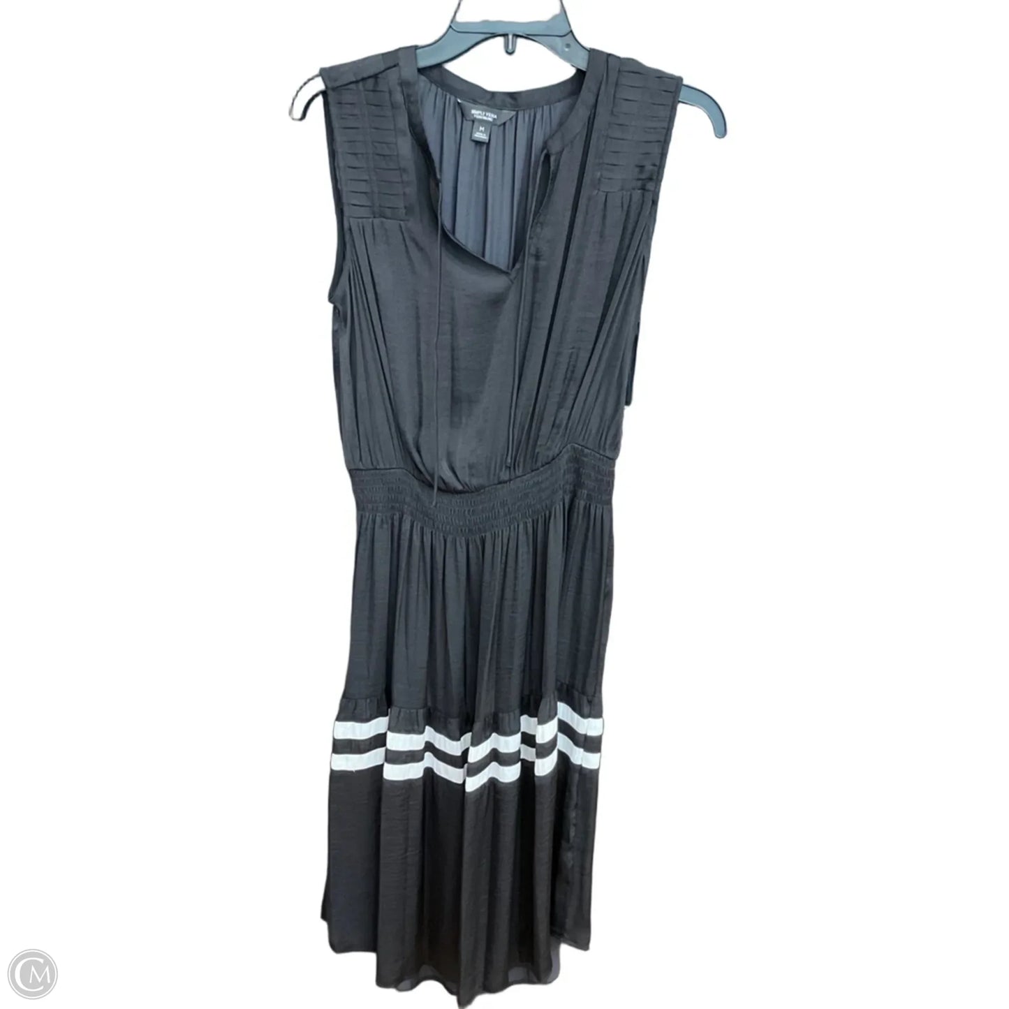 Dress Casual Midi By Simply Vera In Black & White, Size: M