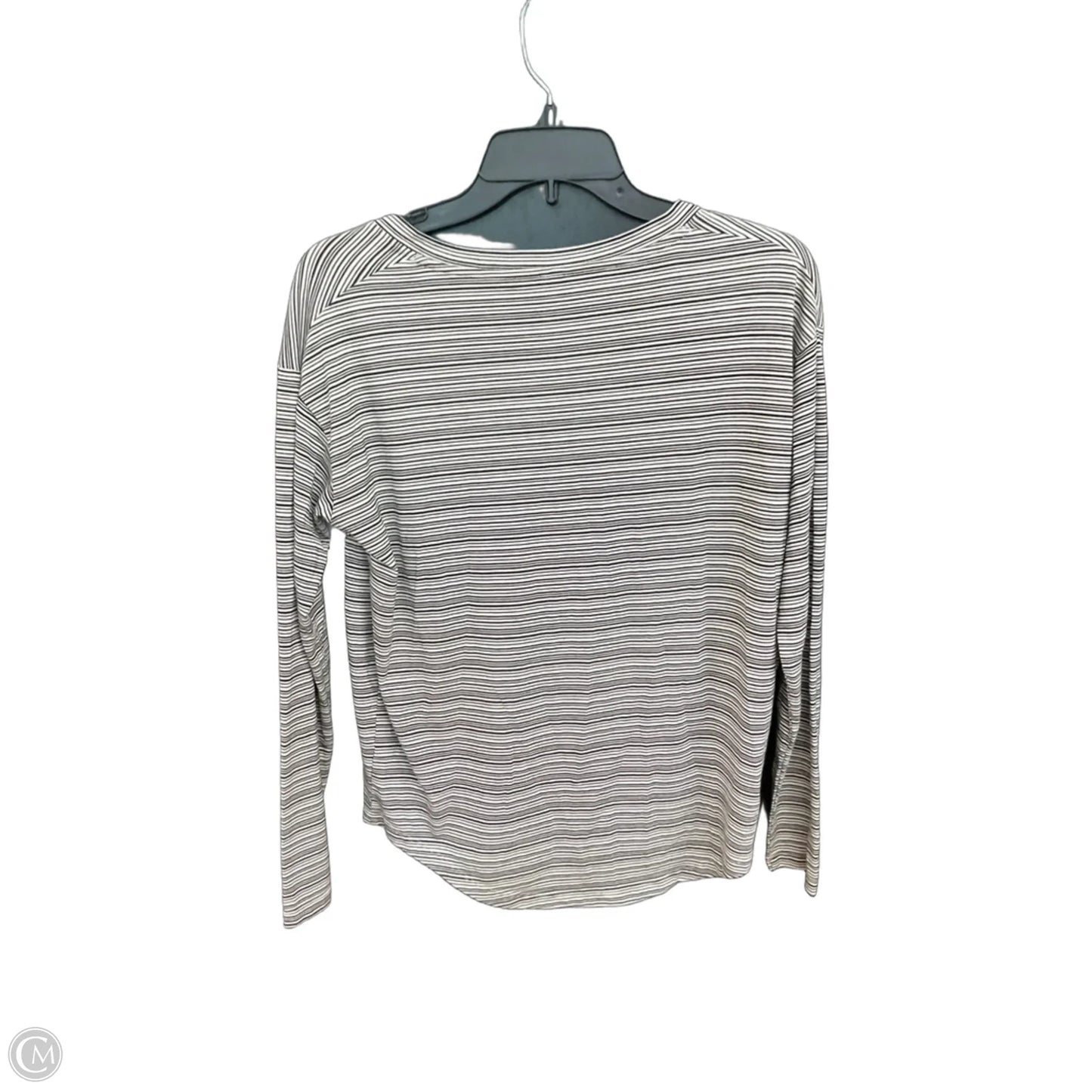 Athletic Top Long Sleeve Collar By Athleta In Striped Pattern, Size: S