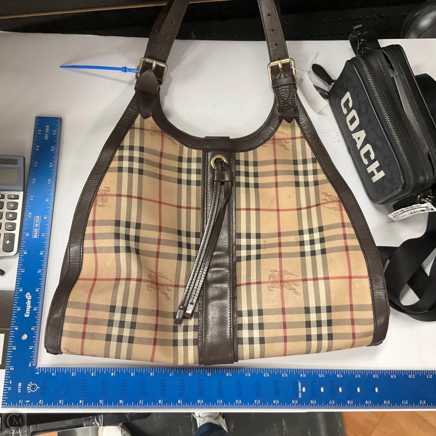 Tote Luxury Designer By Burberry, Size: Medium