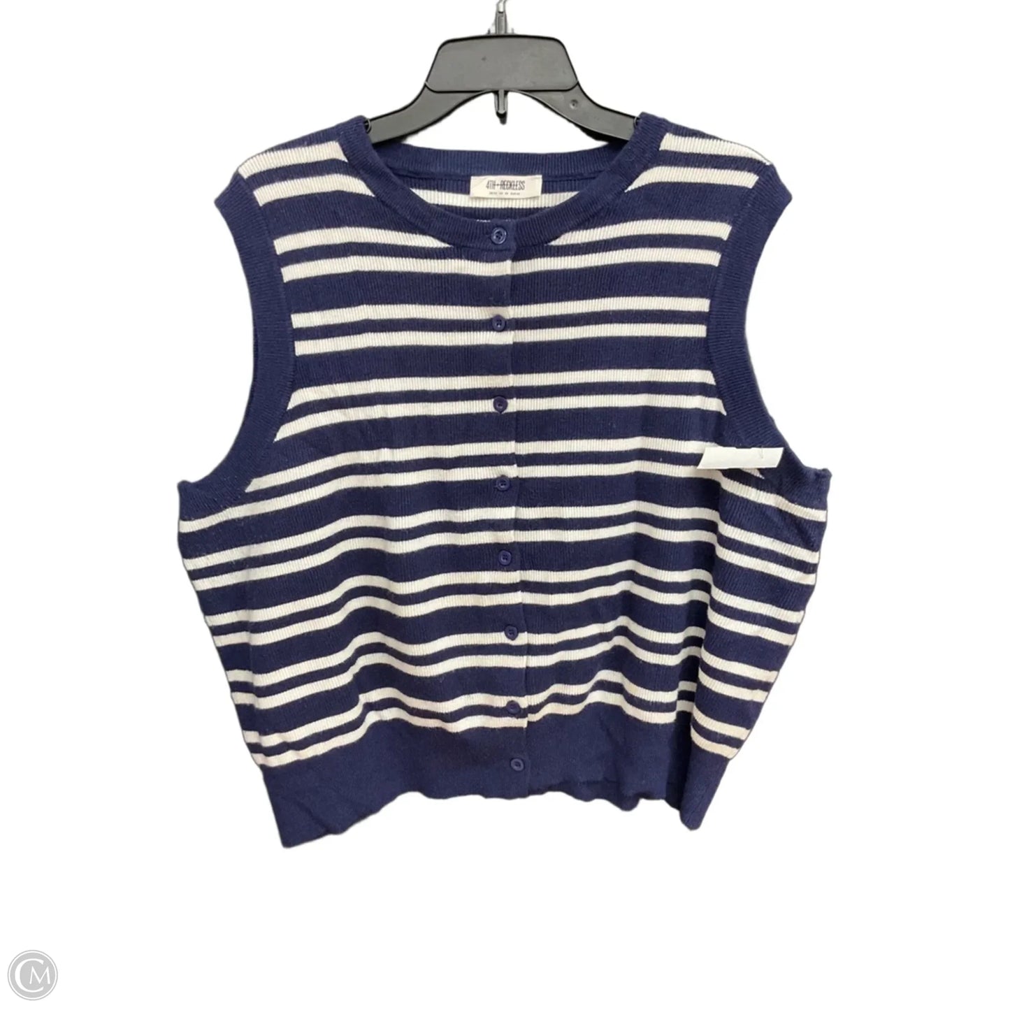 Vest Sweater By 4th & Reckless In Striped Pattern, Size: 3x