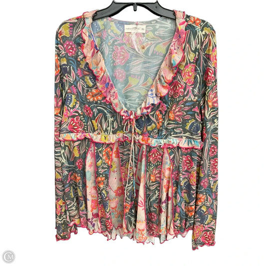 Top Long Sleeve By Natural Life In Multi-colored, Size: Xl