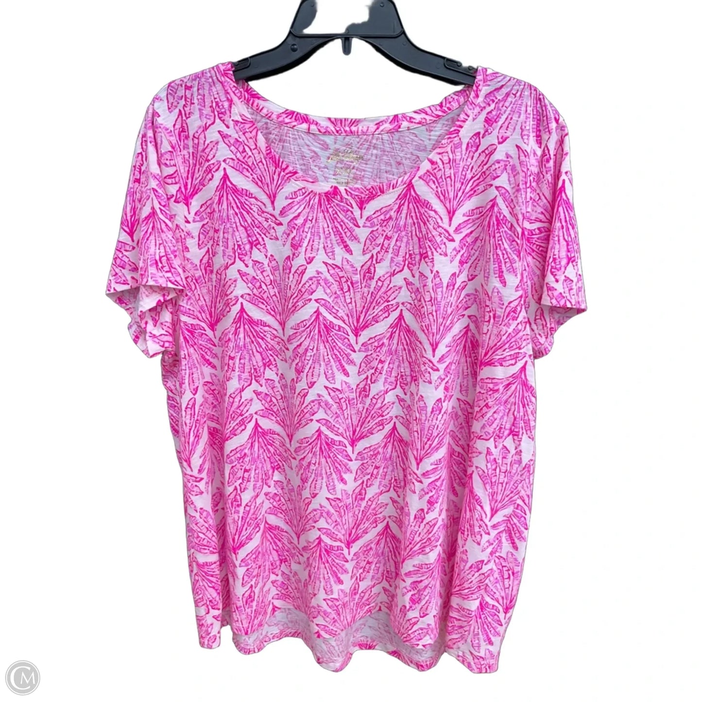Top Short Sleeve Designer By Lilly Pulitzer In Pink, Size: Xxl