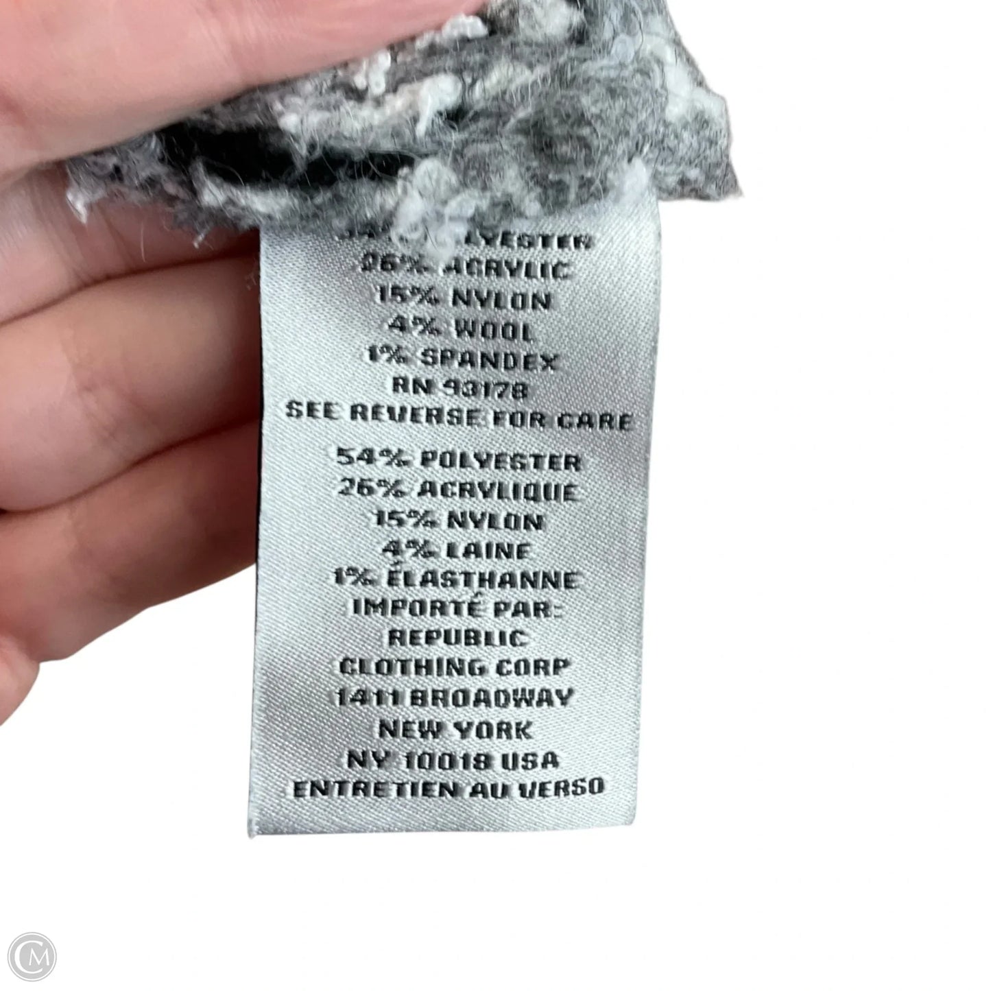 Sweater Designer By Jason Wu In Black & Grey, Size: M