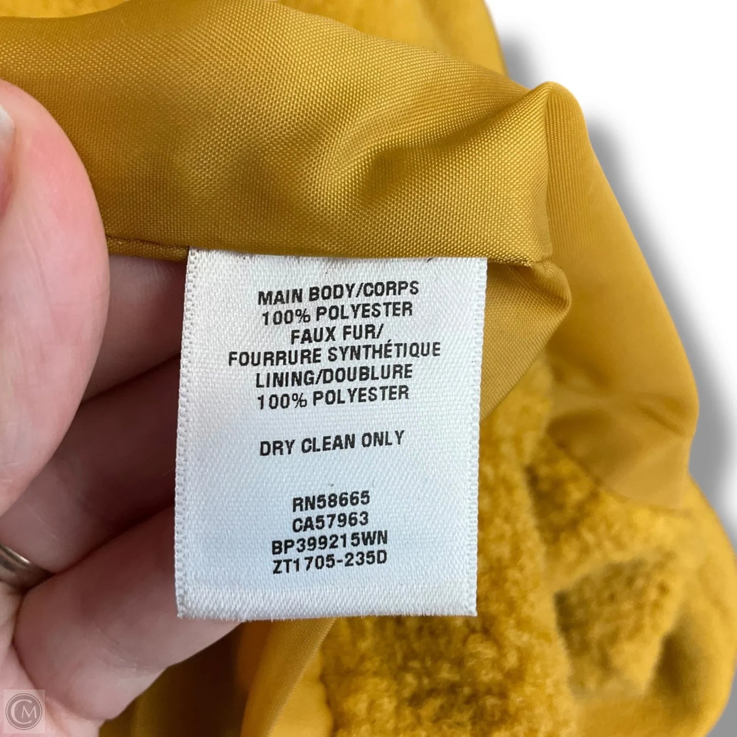 Coat Faux Fur & Sherpa By Bp In Yellow, Size: 1x