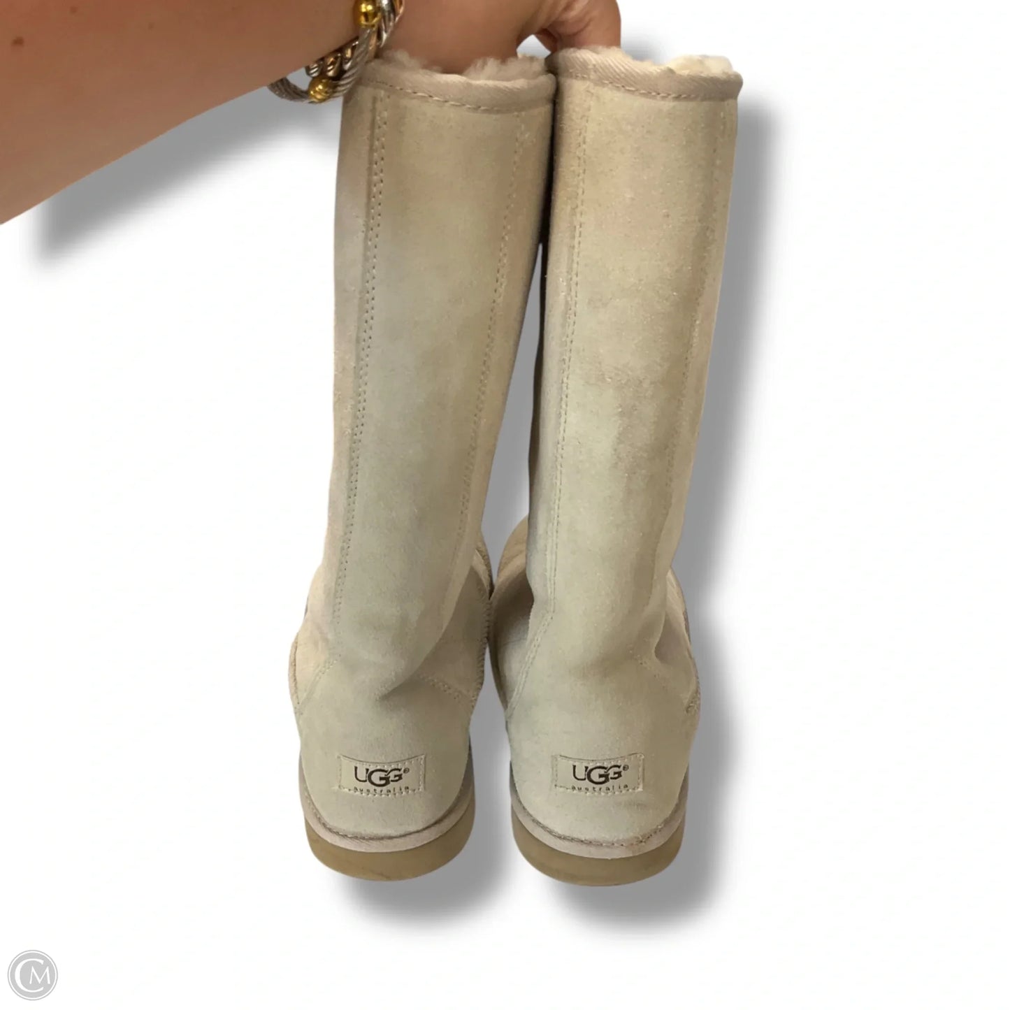 Boots Designer By Ugg In Beige, Size: 8