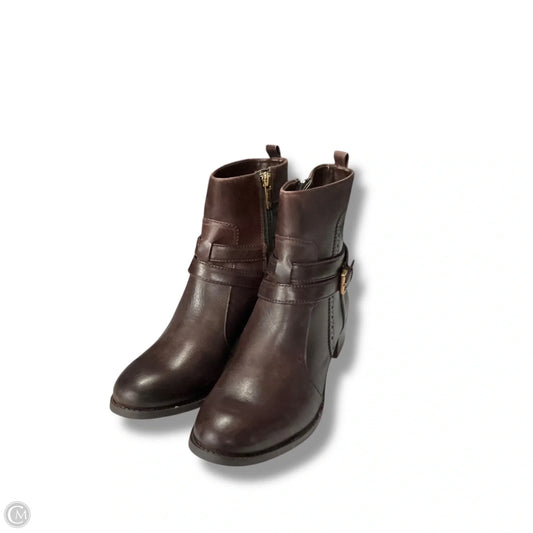Boots Ankle Heels By Joan And David In Brown, Size: 6.5