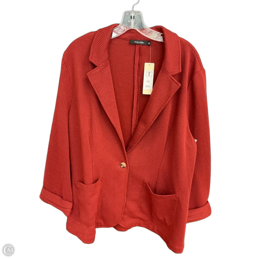 Blazer By Doe & Rae In Red, Size: 2x