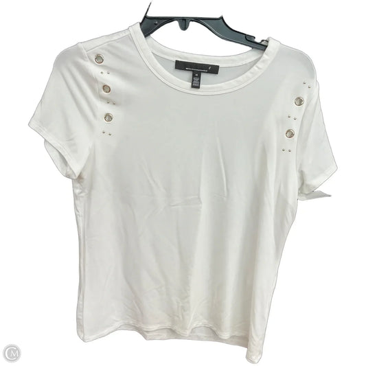 Top Short Sleeve By White House Black Market In White, Size: M