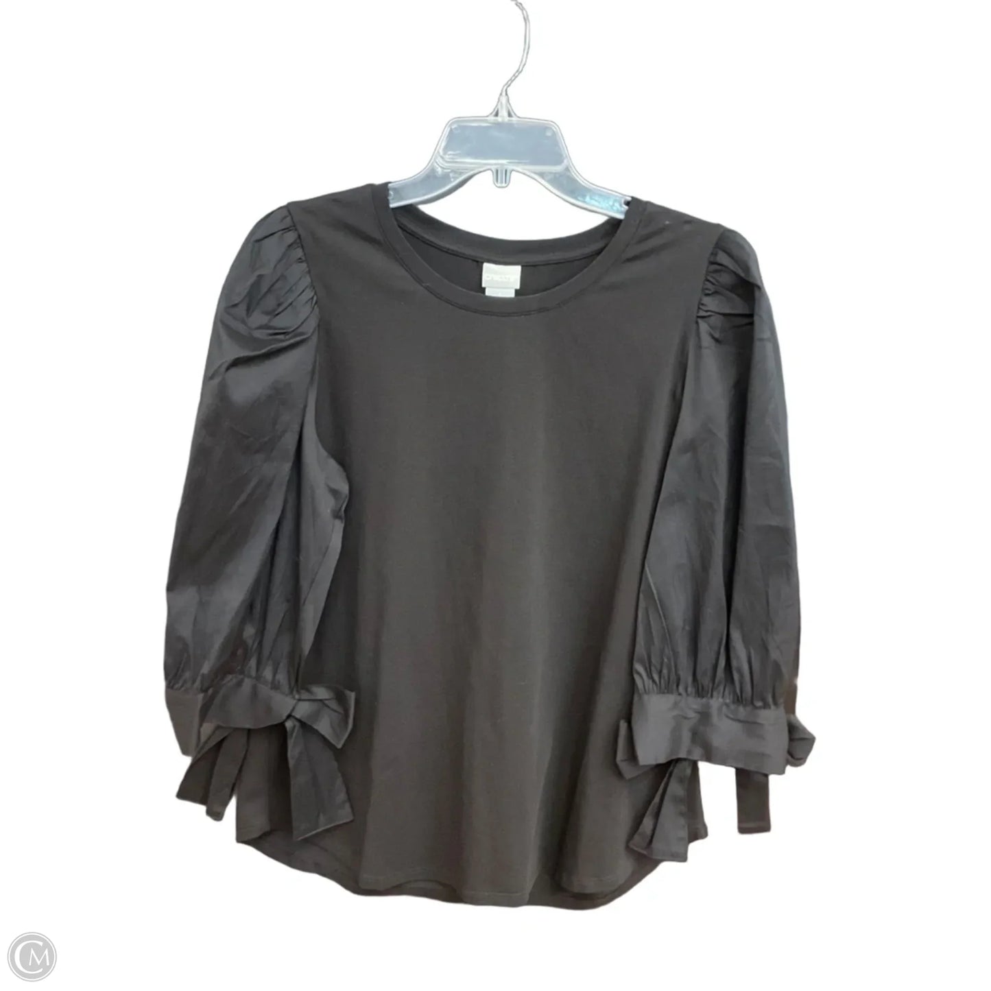 Top Long Sleeve By Chicos In Black, Size: M