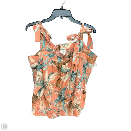 Top Sleeveless By Ana In Peach, Size: Xl