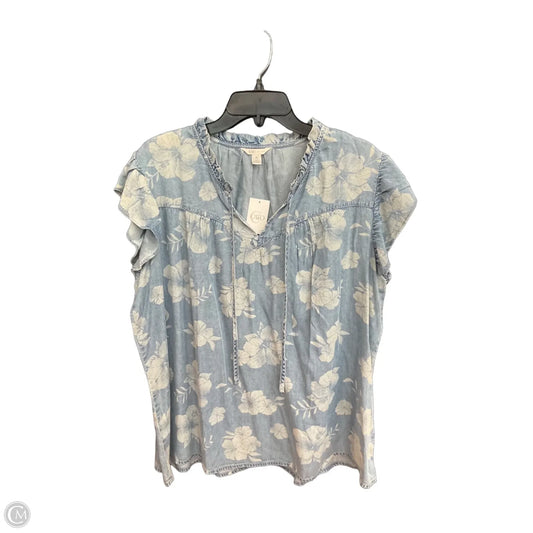 Top Short Sleeve By Cato In Blue, Size: Xl