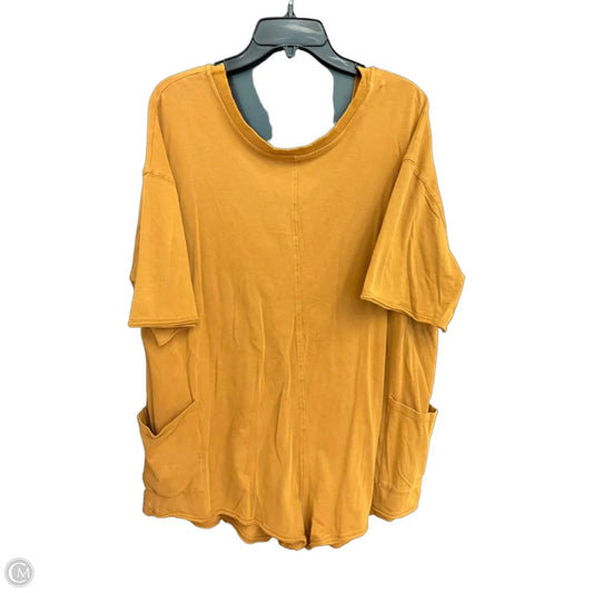 Top Short Sleeve By Bibi In Orange, Size: L