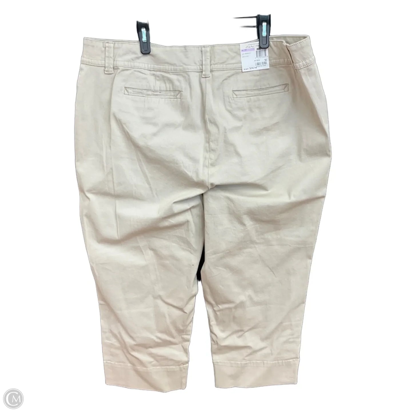 Pants Cropped By Charter Club In Cream, Size: 22