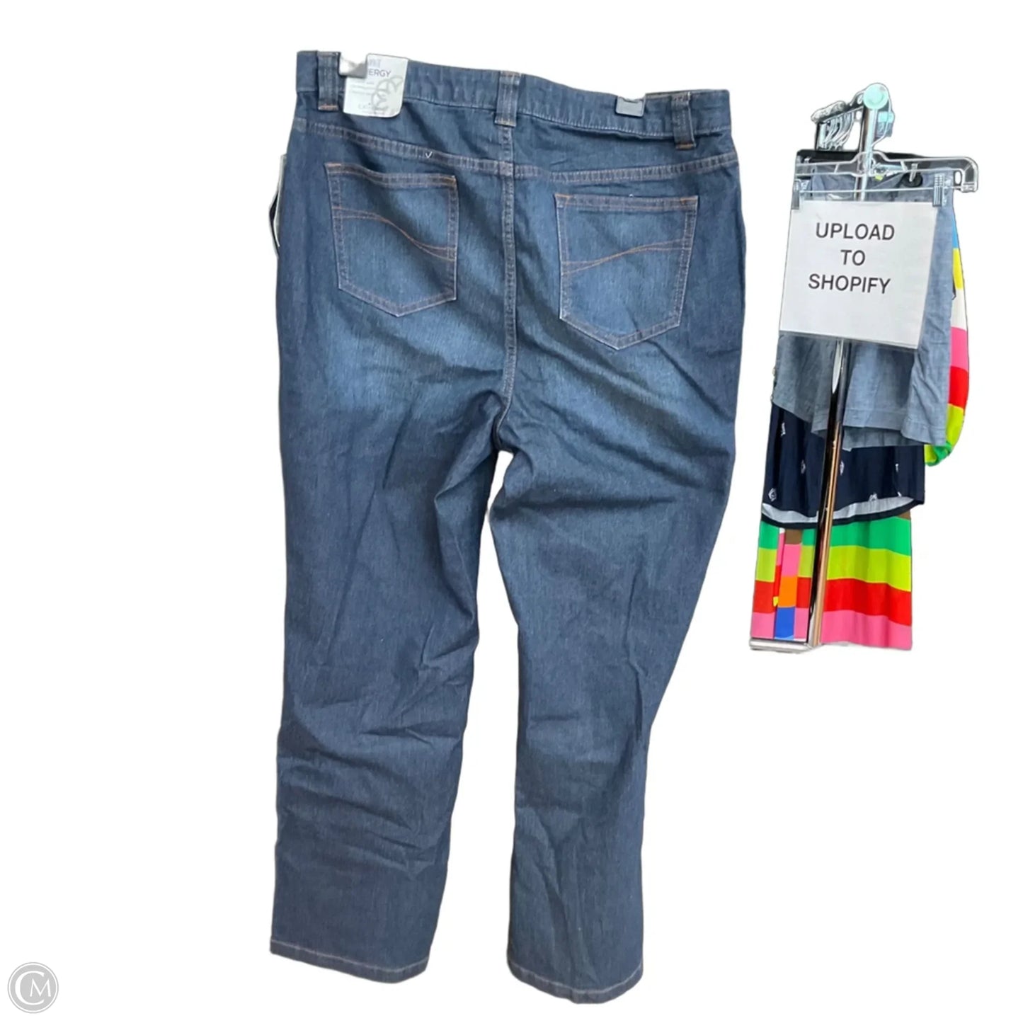 Jeans Straight By Catherines In Blue Denim, Size: 16
