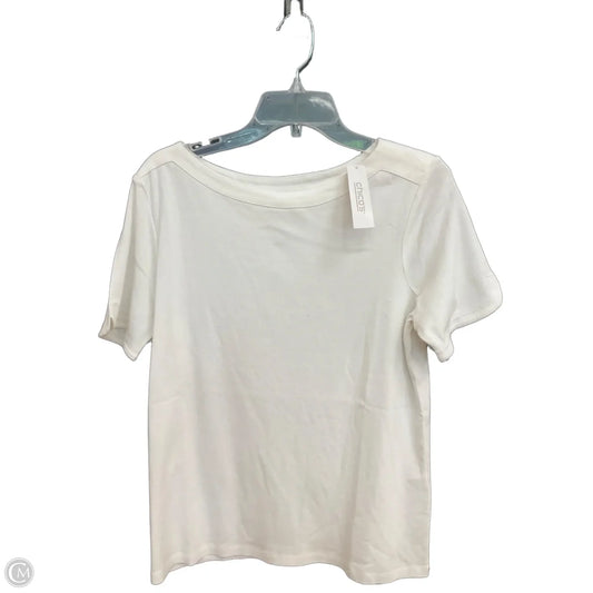 Top Short Sleeve By Chicos In White, Size: L