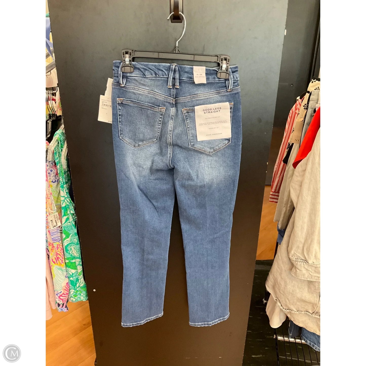 Jeans Skinny By Good American In Blue Denim, Size: 6