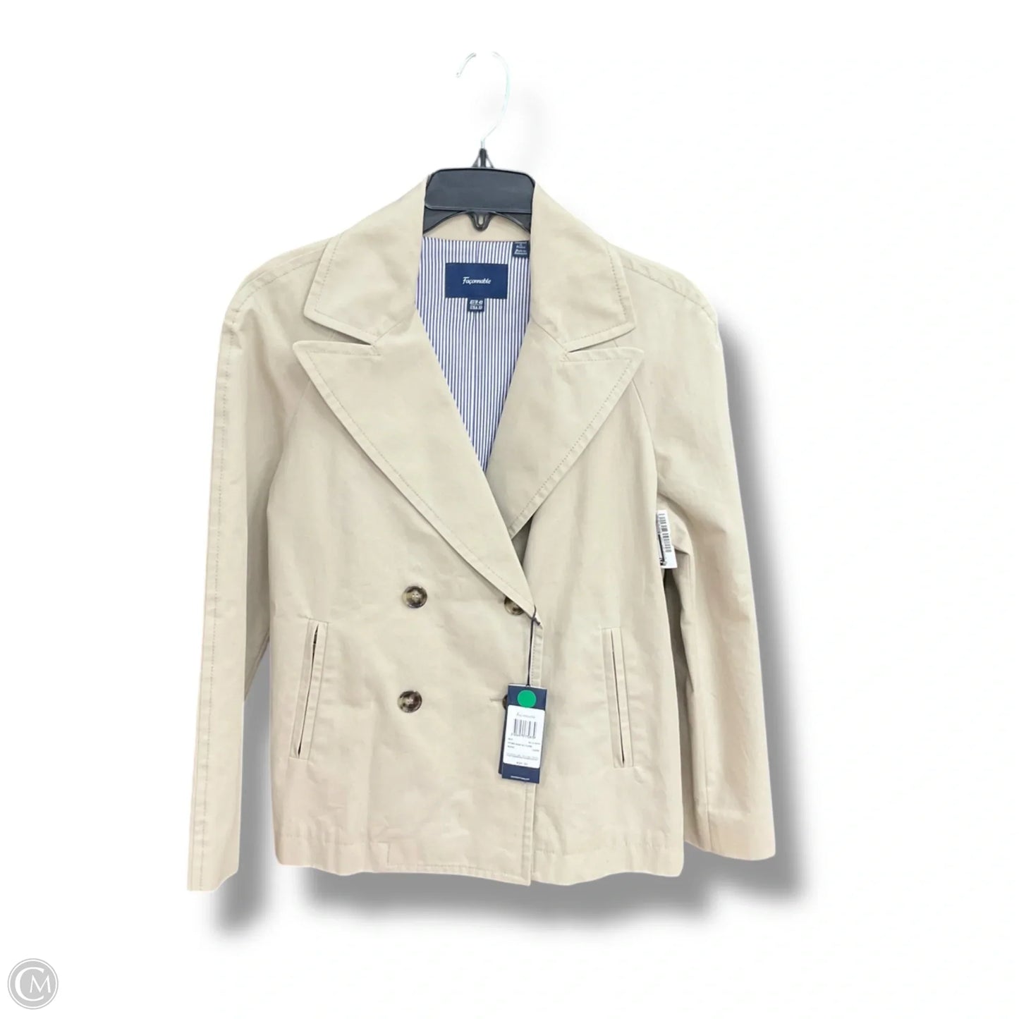 Jacket Designer By Facconnable In Tan, Size: 10