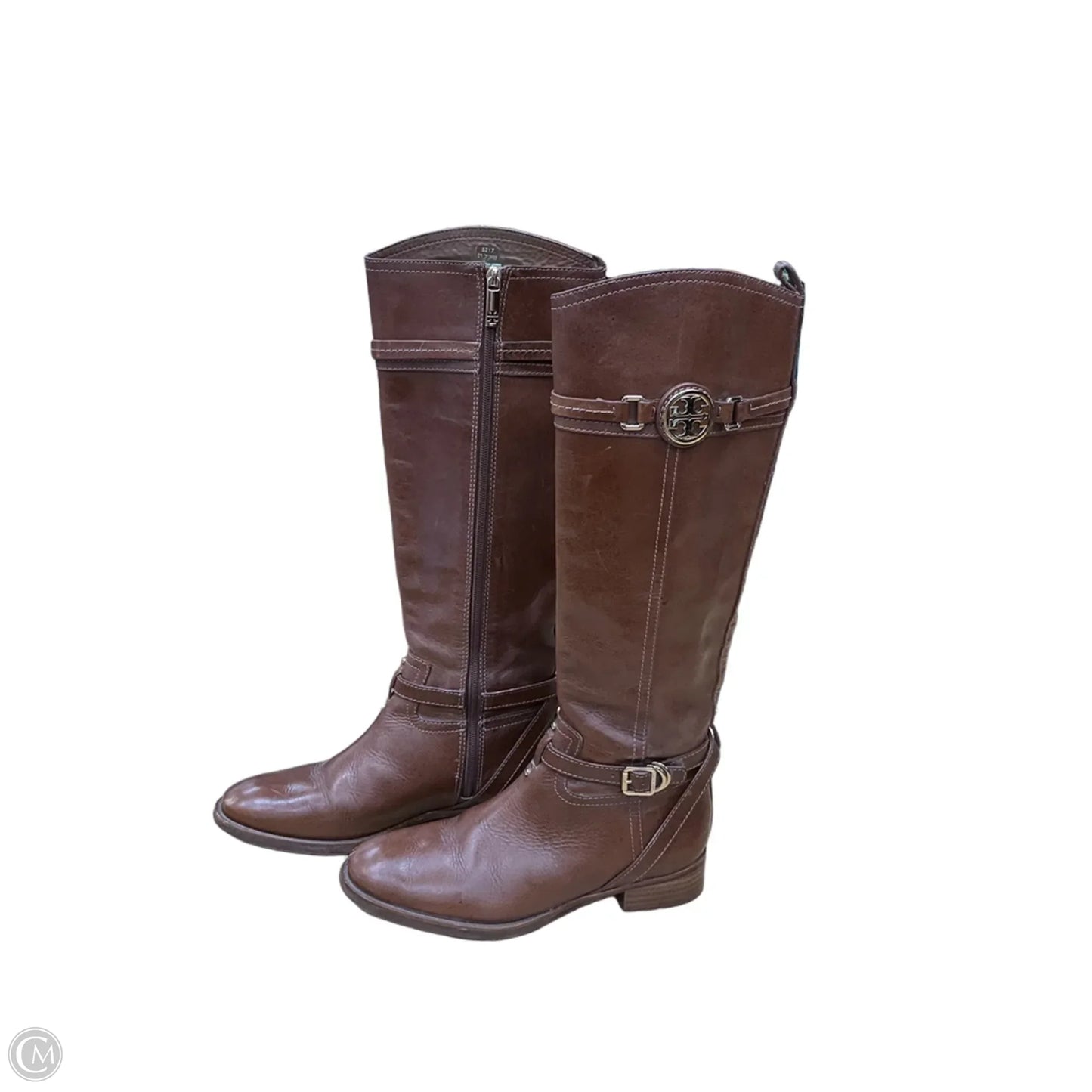 Boots Designer By Tory Burch In Brown, Size: 10