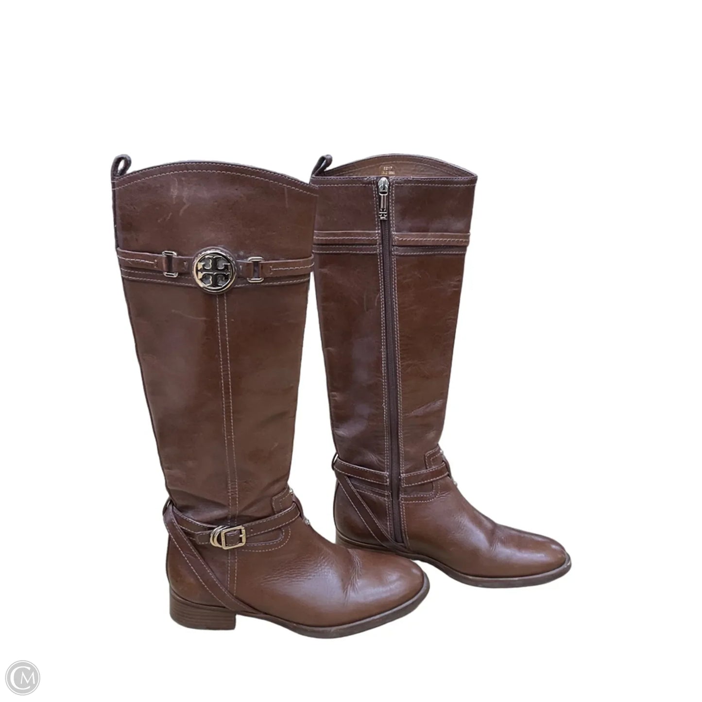 Boots Designer By Tory Burch In Brown, Size: 10