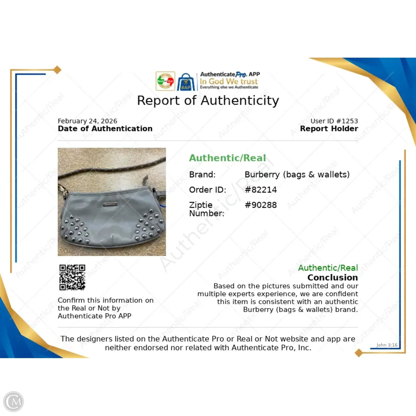 Crossbody Luxury Designer By Burberry, Size: Small