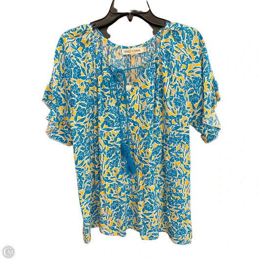 Top Short Sleeve By Cmc In Floral Print, Size: L