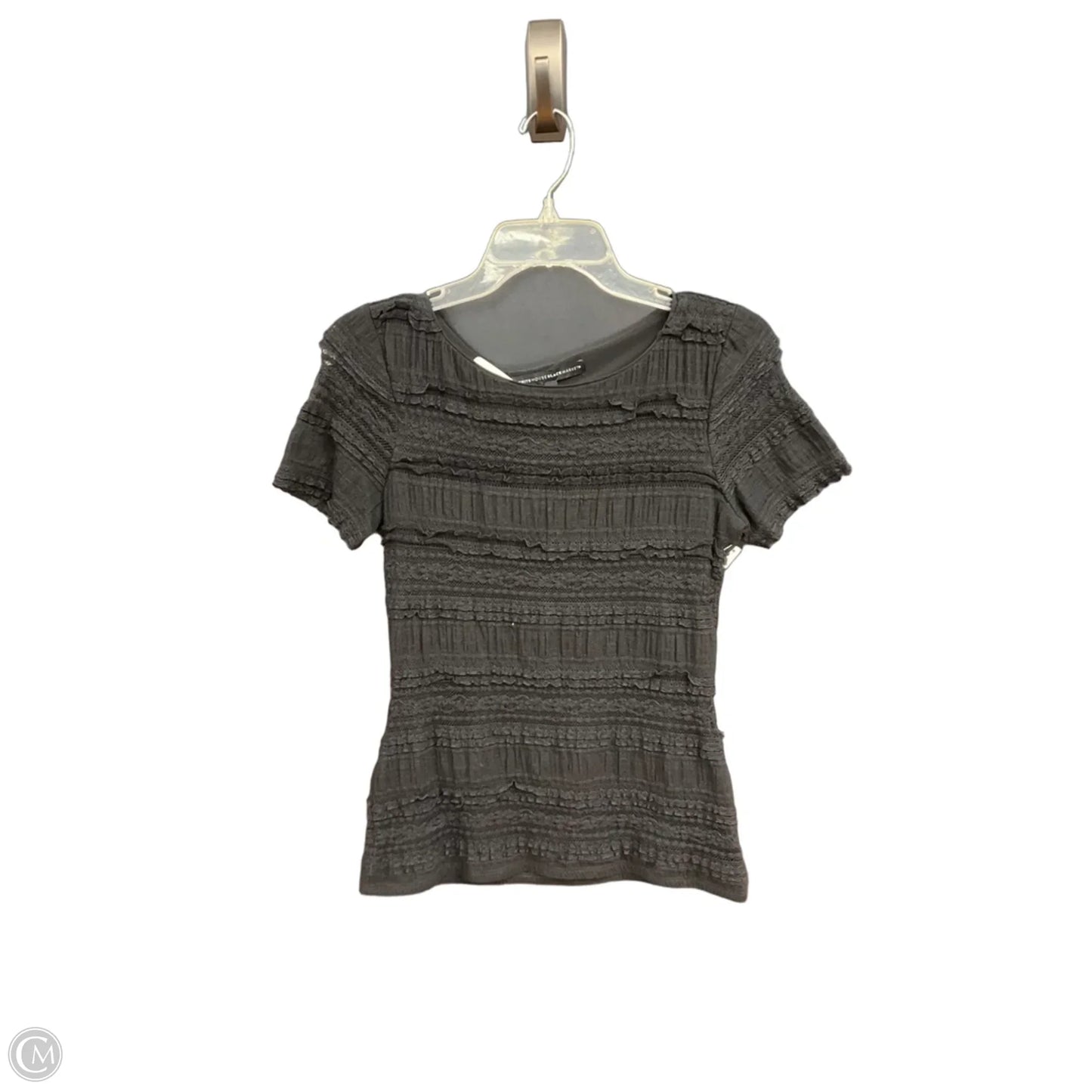 Top Short Sleeve By White House Black Market In Black, Size: Xs