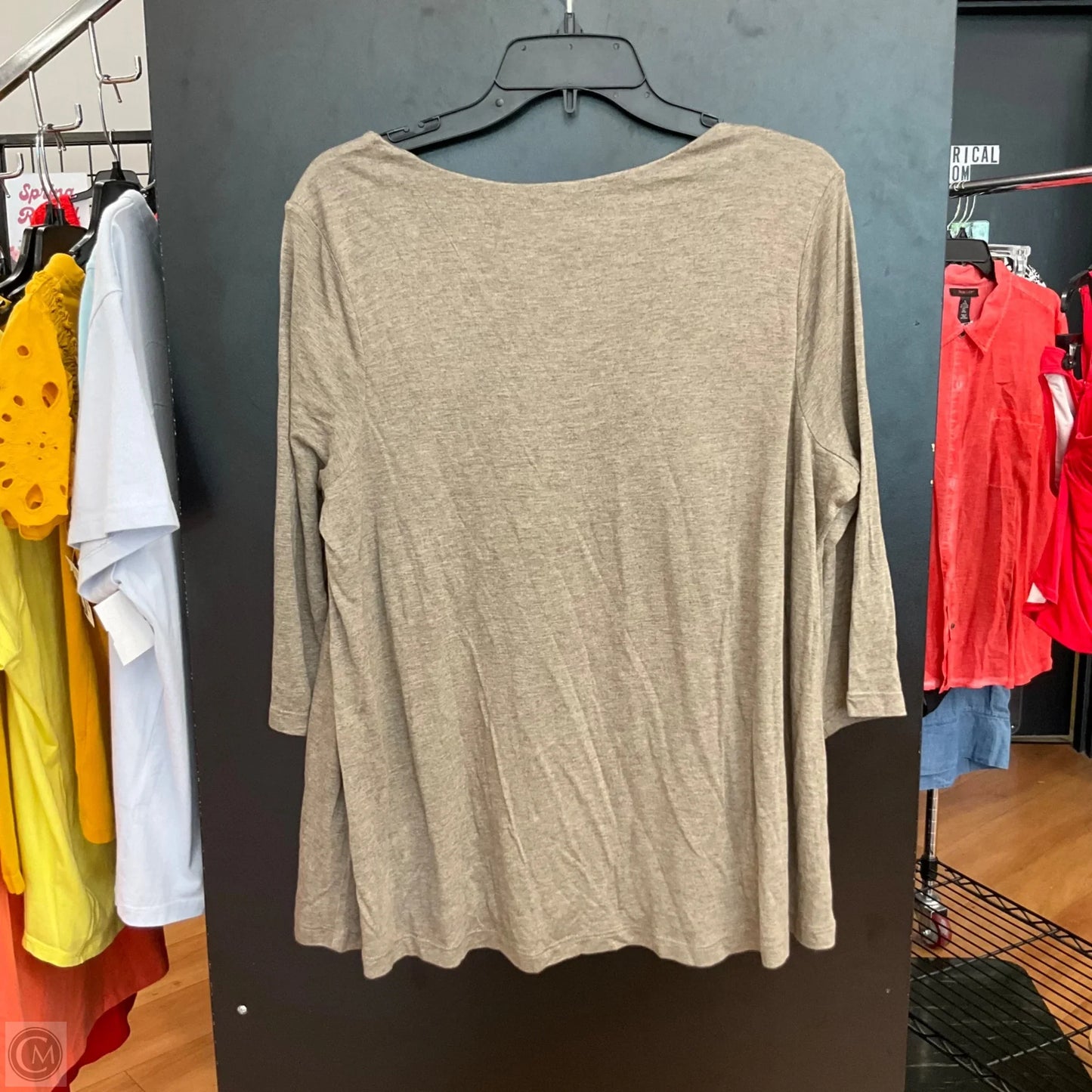 Top Long Sleeve By Pure Jill In Tan, Size: 1x