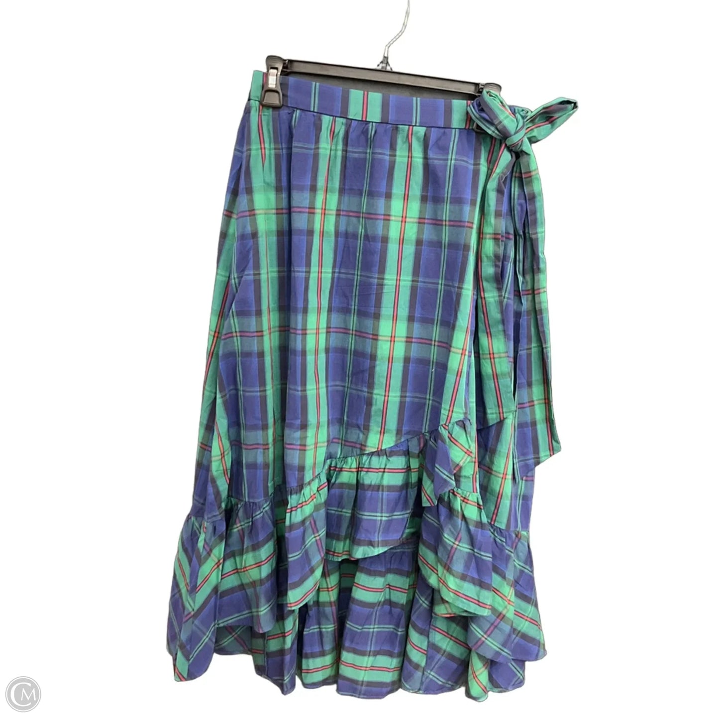 Blouse Long Sleeve By J. Crew In Blue & Green, Size: L