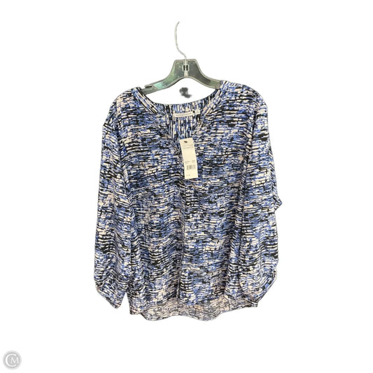 Top Long Sleeve By Laura Scott In Blue, Size: 2x