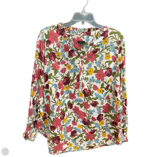 Top Long Sleeve By Talbots In Floral Print, Size: 1x