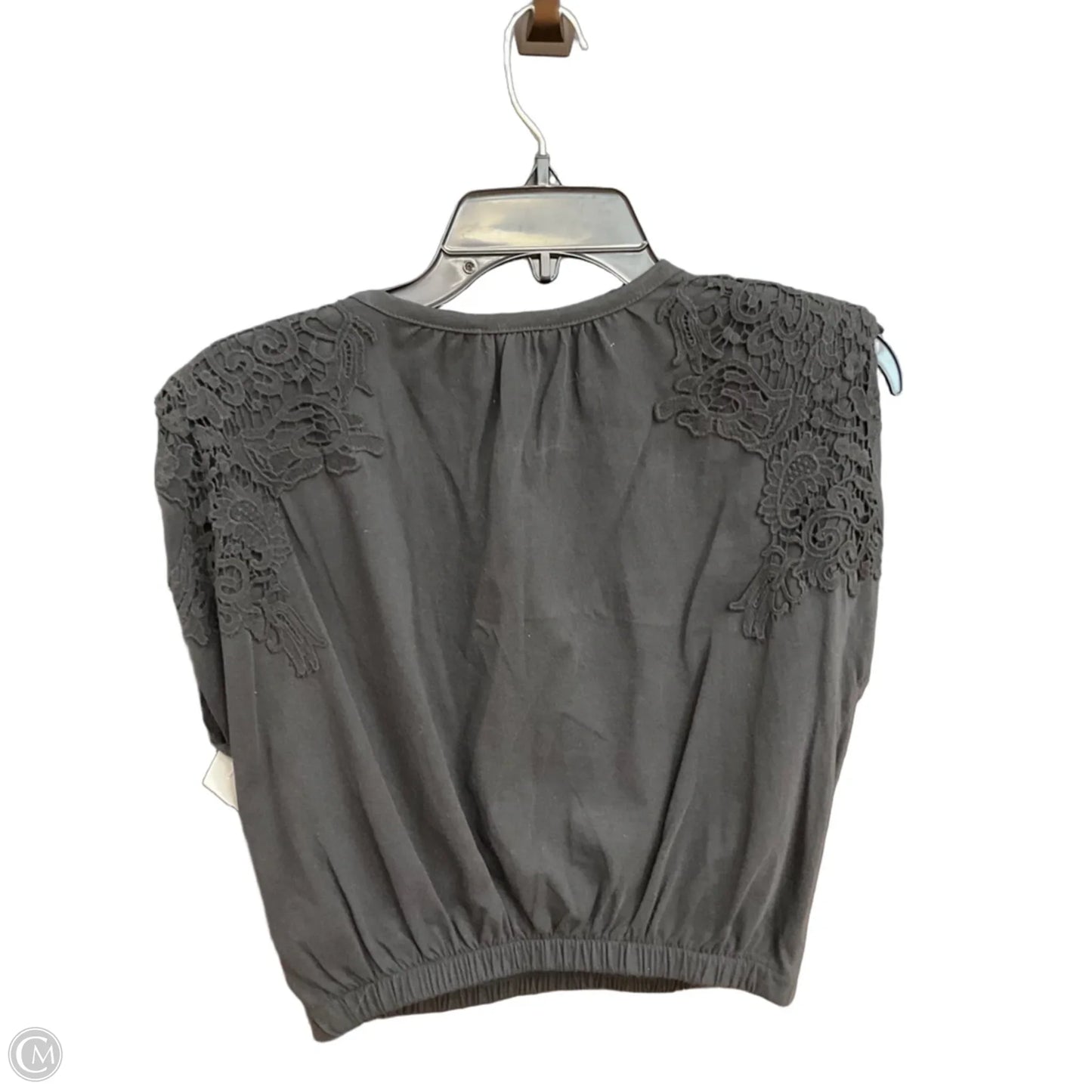 Top Short Sleeve By Express In Black, Size: Xs