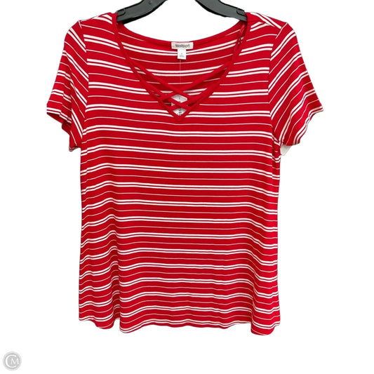 Top Short Sleeve By Westport In Striped Pattern, Size: S