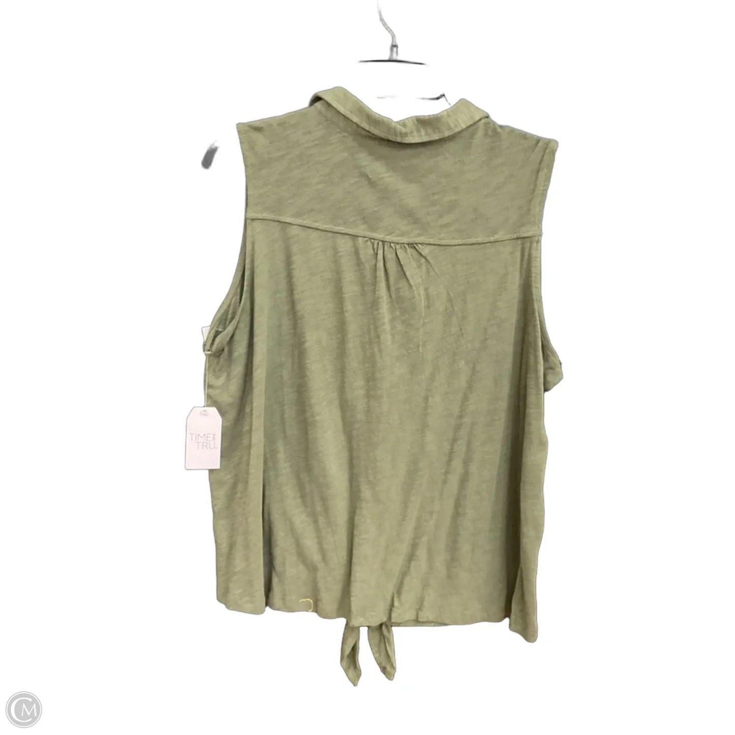 Top Sleeveless By Time And Tru In Green, Size: Xl