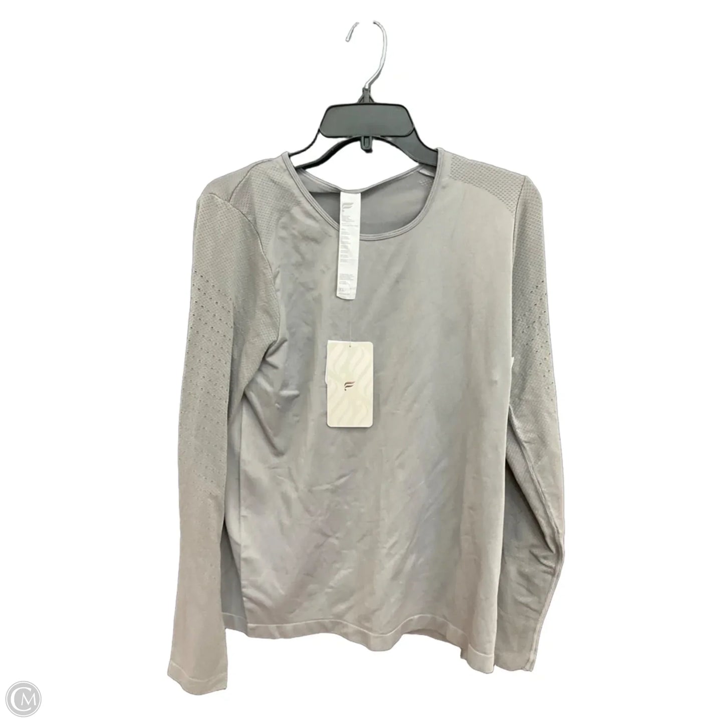 Athletic Top Long Sleeve Collar By Fabletics In Grey, Size: Xl