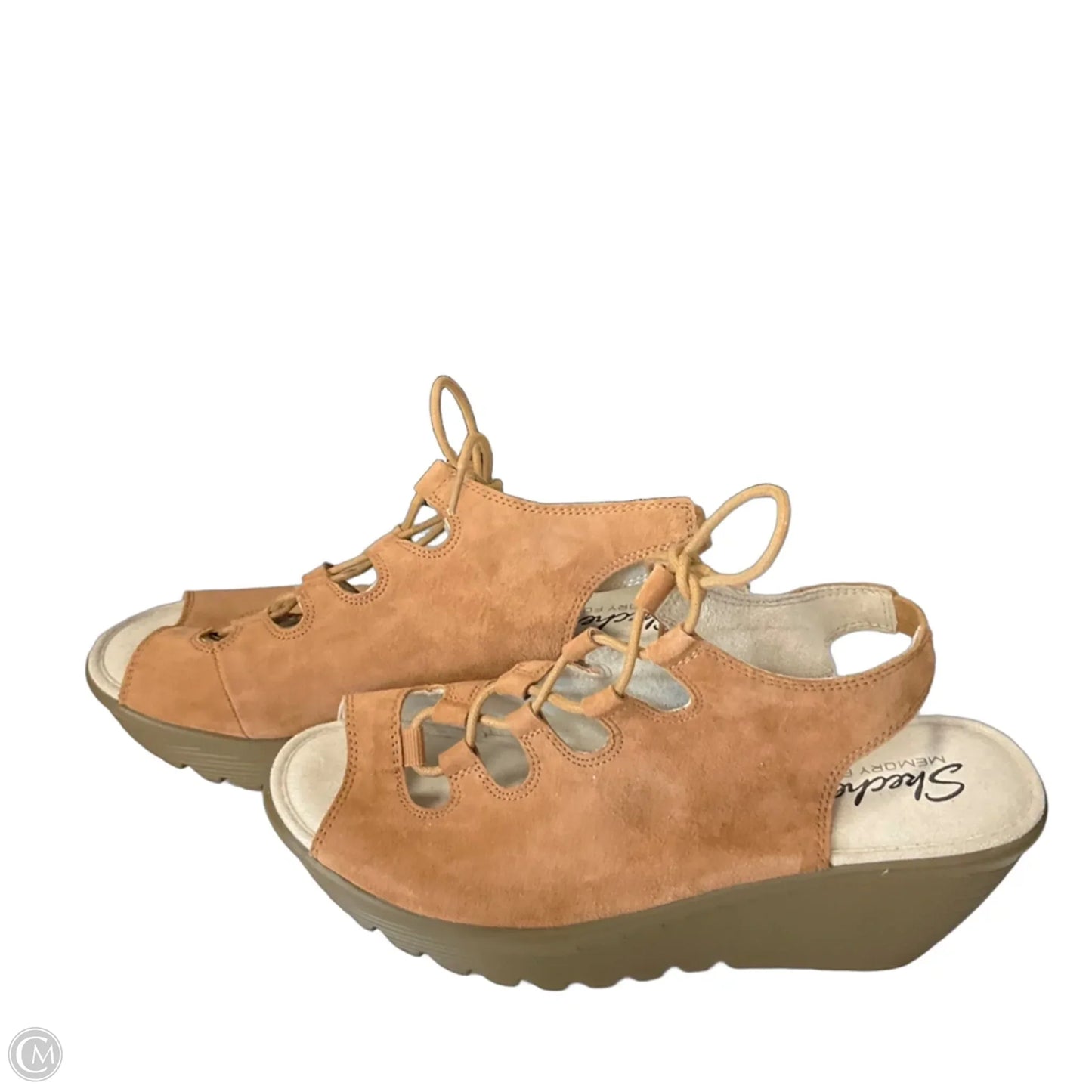 Shoes Heels Platform By Skechers In Tan, Size: 7