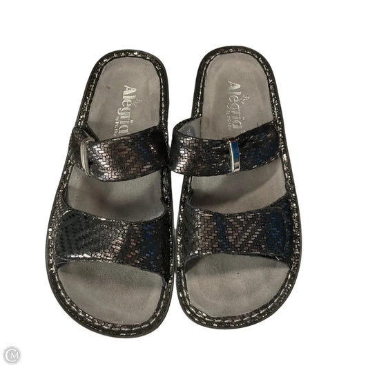Sandals Heels Platform By Alegria In Grey, Size: 7