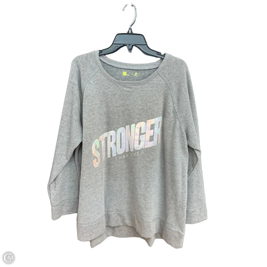 Athletic Sweatshirt Collar By Xersion In Grey, Size: 1x