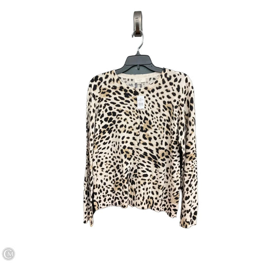 Cardigan By Loft In Animal Print, Size: L