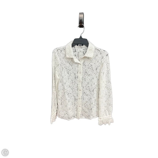 Blouse Long Sleeve By Btfbm In Cream, Size: S