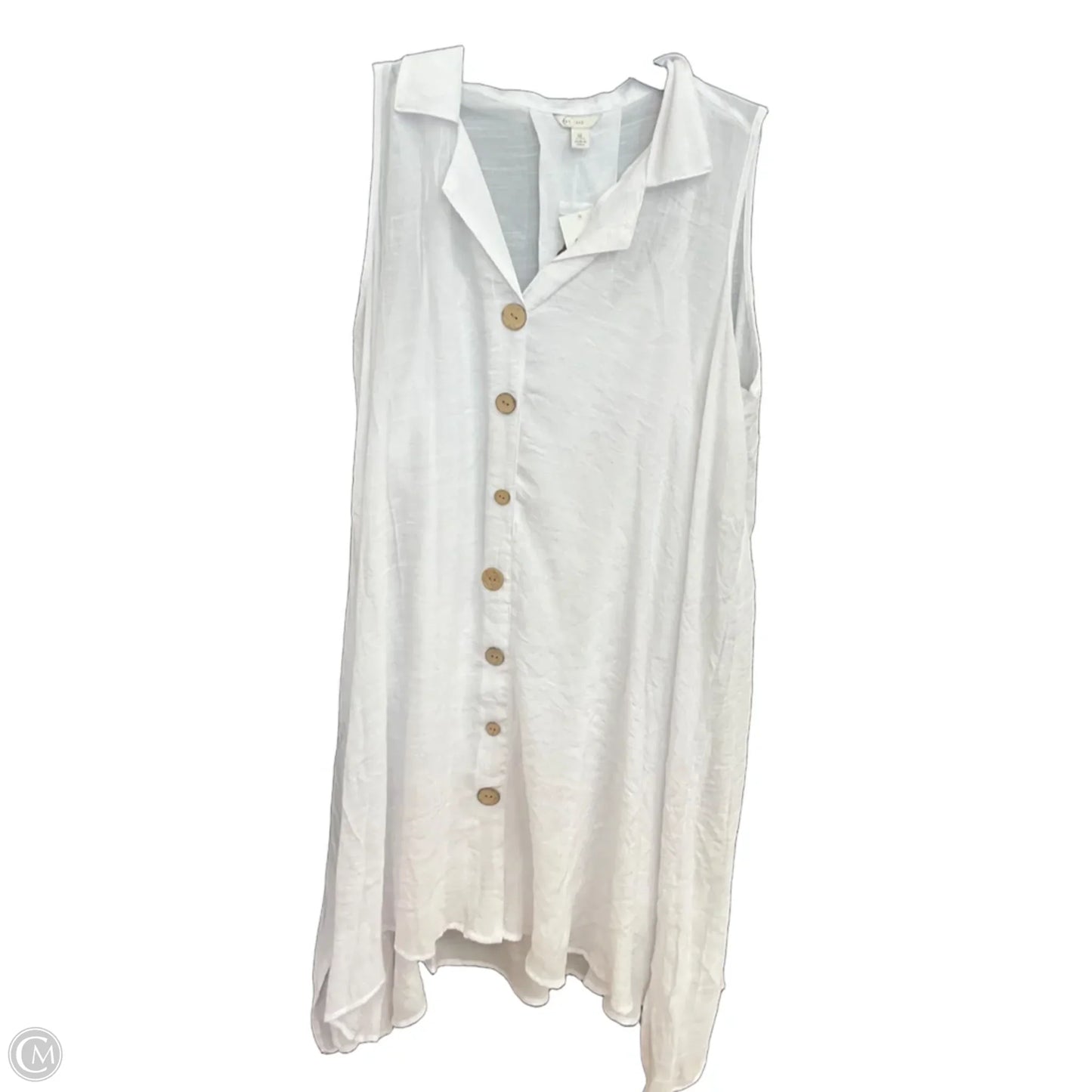 Dress Casual Midi By Clothes Mentor In White, Size: Xl